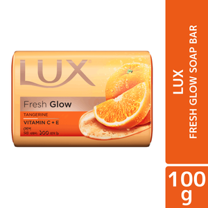 Lux Fresh Glow Tangerine Soap with Vitamin C + E - 90g